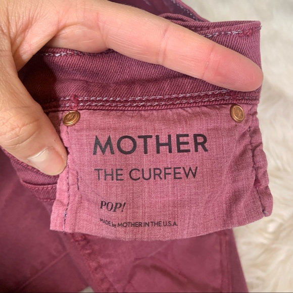 Mother Denim Curfew Flare Jeans in Raspberry - Picture 6 of 14